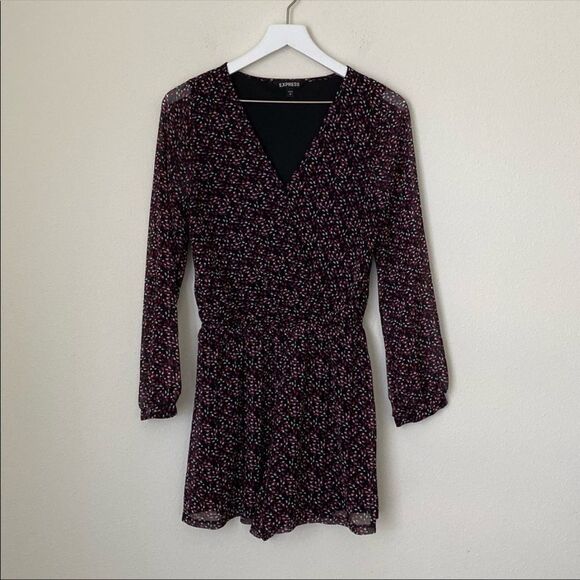 ✨ Express Multicolor Sheer-Overlay Romper✨ - Picture 3 of 5